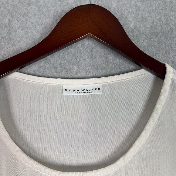 Bryn Walker Off White Naida Tencel Tunic 3/4 Sleeve Size XL Lagenlook - Picture 6 of 8